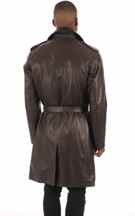 Trench coat cuir online homme