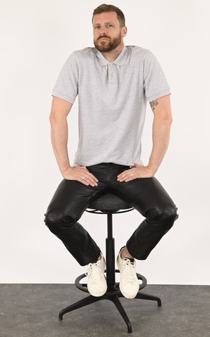 Pantalon cuir agneau noir