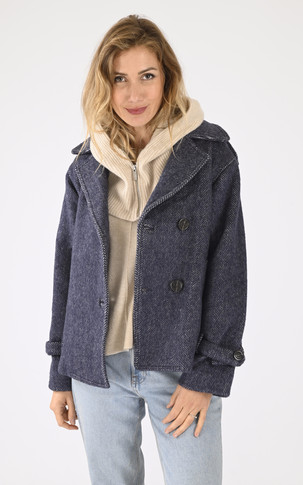 Veste laine Neblina bleu