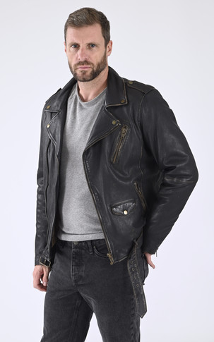 Blouson style vintage Rocker noir