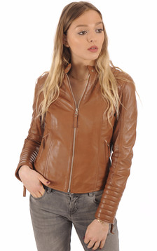 Blouson Motard Louise Cognac Blouson Motard Louise Cognac
