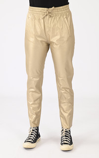 Pantalon jogpant cuir bronze