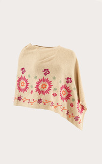 Poncho cachemire Angelo beige