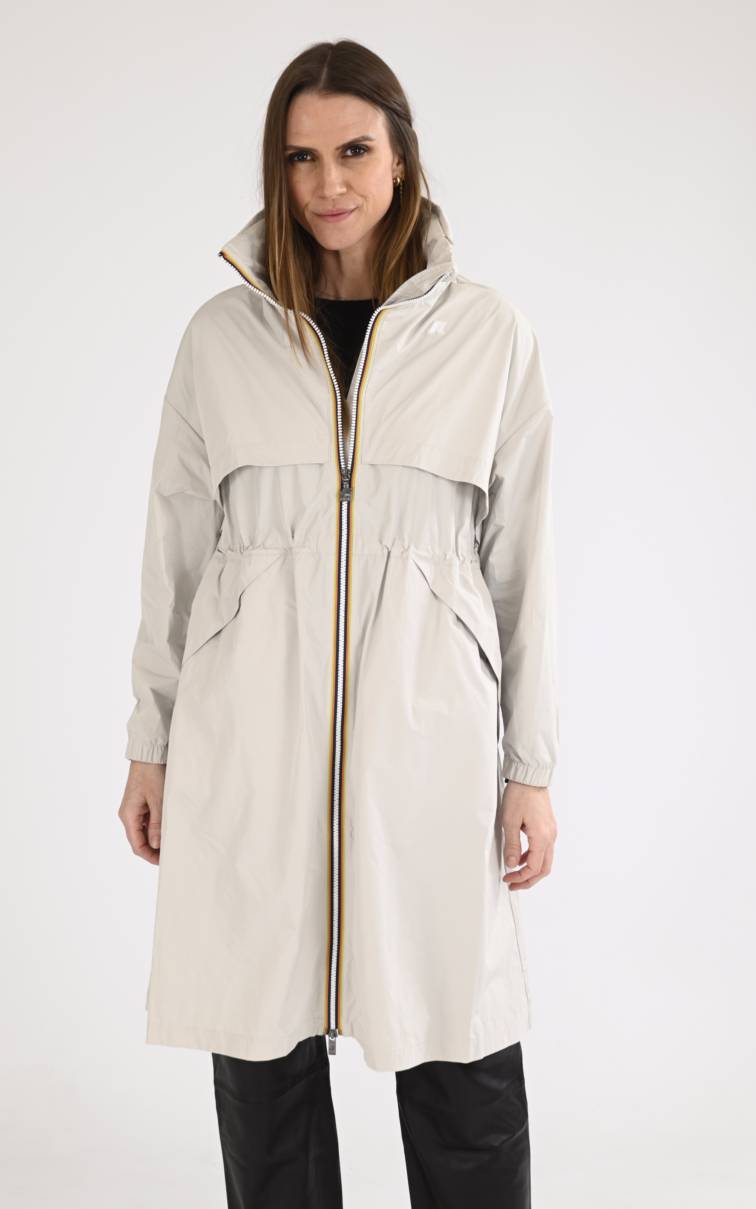 Coupe-vent long Aube beige K-Way