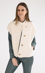 Gilet sans manches laine Zelie beige