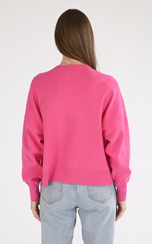 Pull maille Natalia fushia