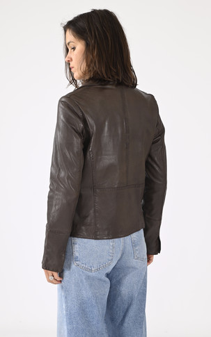 Veste cuir Lexia marron