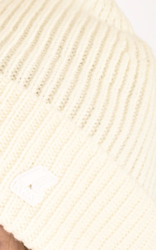 Bonnet en laine Brice blanc