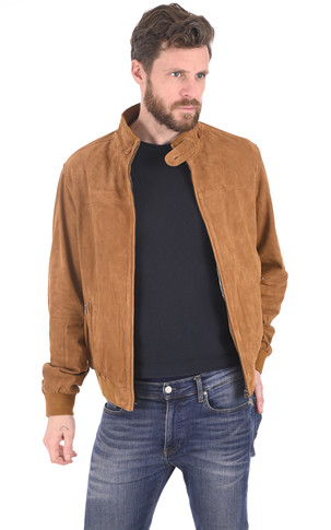 Blouson velours cognac