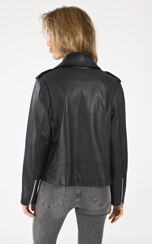 Blouson cuir confort noir