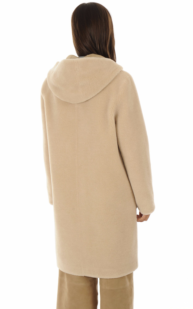 Manteau laine Angelique réversible beige Oakwood