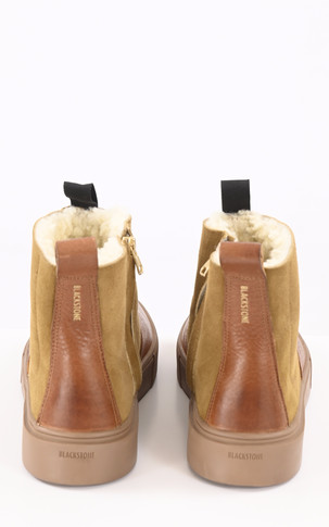 Boots cuir de mouton camel