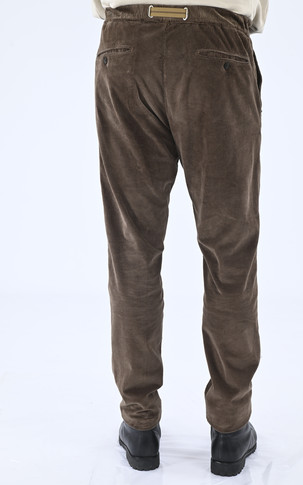 Pantalon côtelé marron