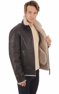 Blouson cuir homme online bombardier