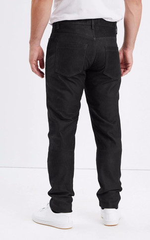 Pantalon Bowling vachette nubuck noir