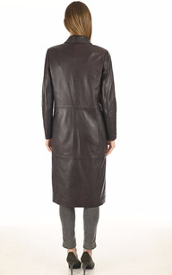 Mode Manteaux Manteaux en cuir 17&co Manteau en cuir noir style d\u00e9contract\u00e9 