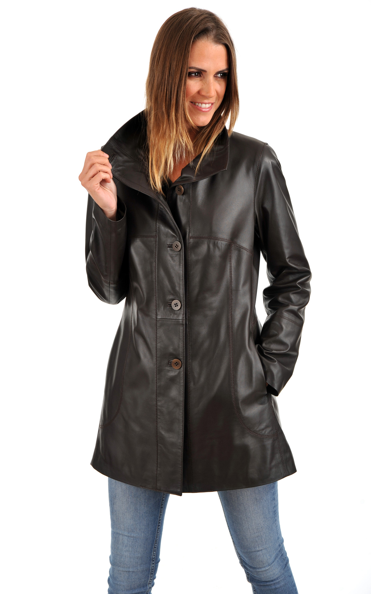 Veste Longue Cuir Agneau Femme La Canadienne La Canadienne Manteau Long Cuir Femme Noir La Canadienne La Canadienne