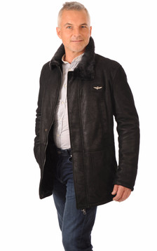 Veste Peau Lainée Patinée Veste Peau Lainée Patinée