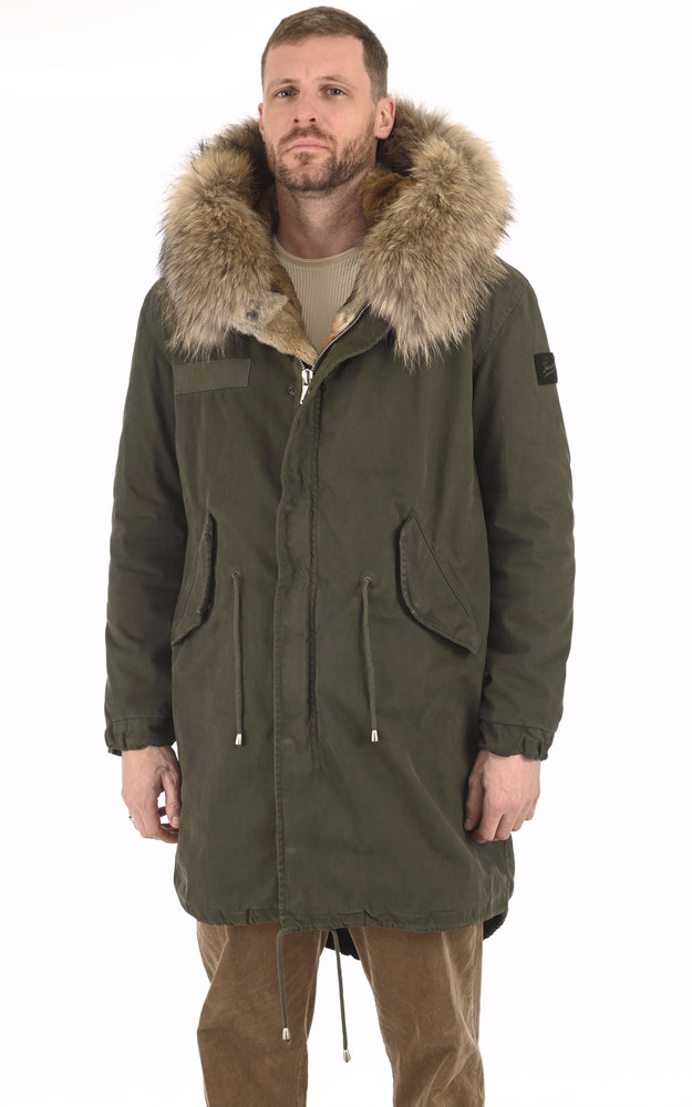 Parka army chic lapin et finraccoon Barbed