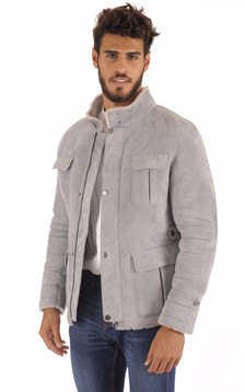 Veste Mouton Bleu Grise Homme Veste Mouton Bleu Grise Homme