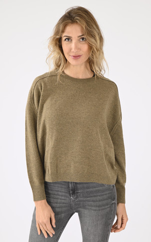 Pull laine cachemire KAKI