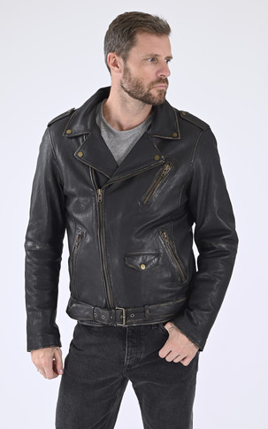 Blouson style vintage Rocker noir