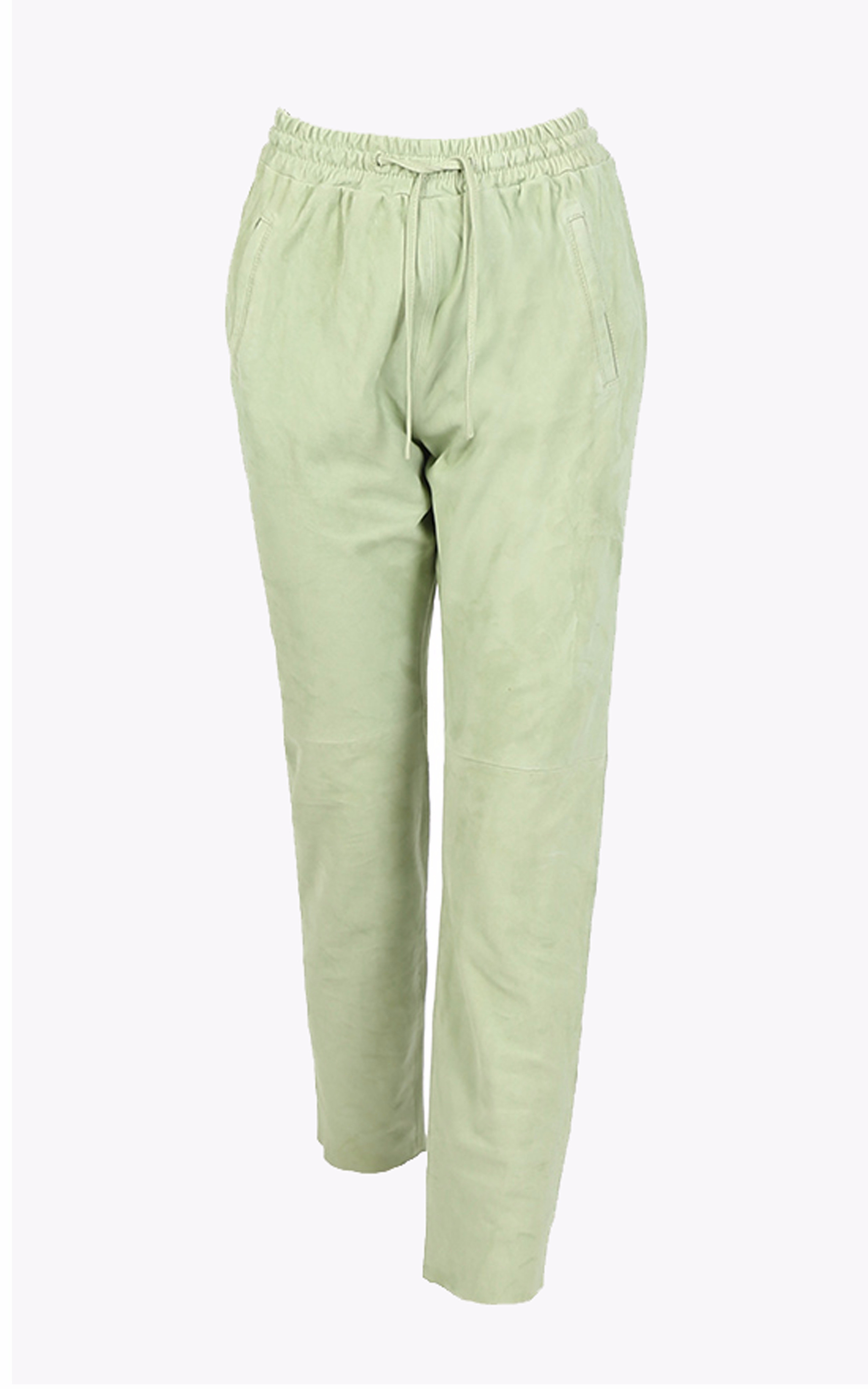 Pantalon jogpant cuir velours Light green Oakwood