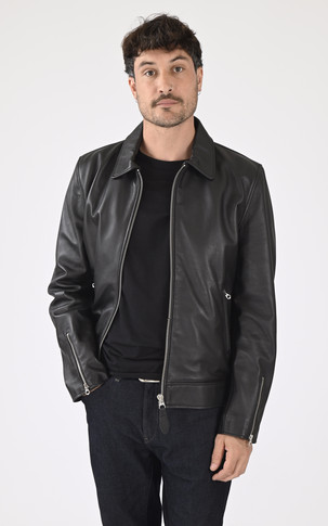 Blouson LCTAMPA cuir noir