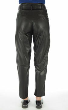 Goosecraft - Pantalon en cuir noir