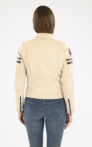 Blouson motard Walkora blanc