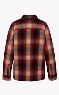 Chemise SHCARL4 Dark red checks Schott La Canadienne T shirts