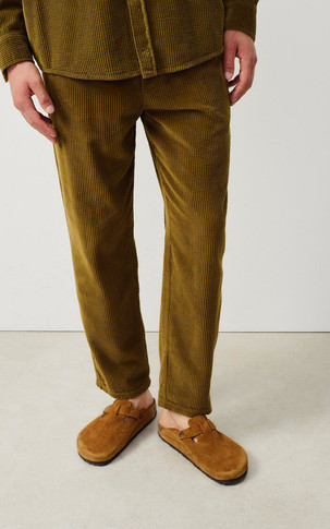 Pantalon velours cotelé vert