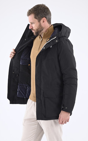 Parka chaude Joshua thermo bleu marine