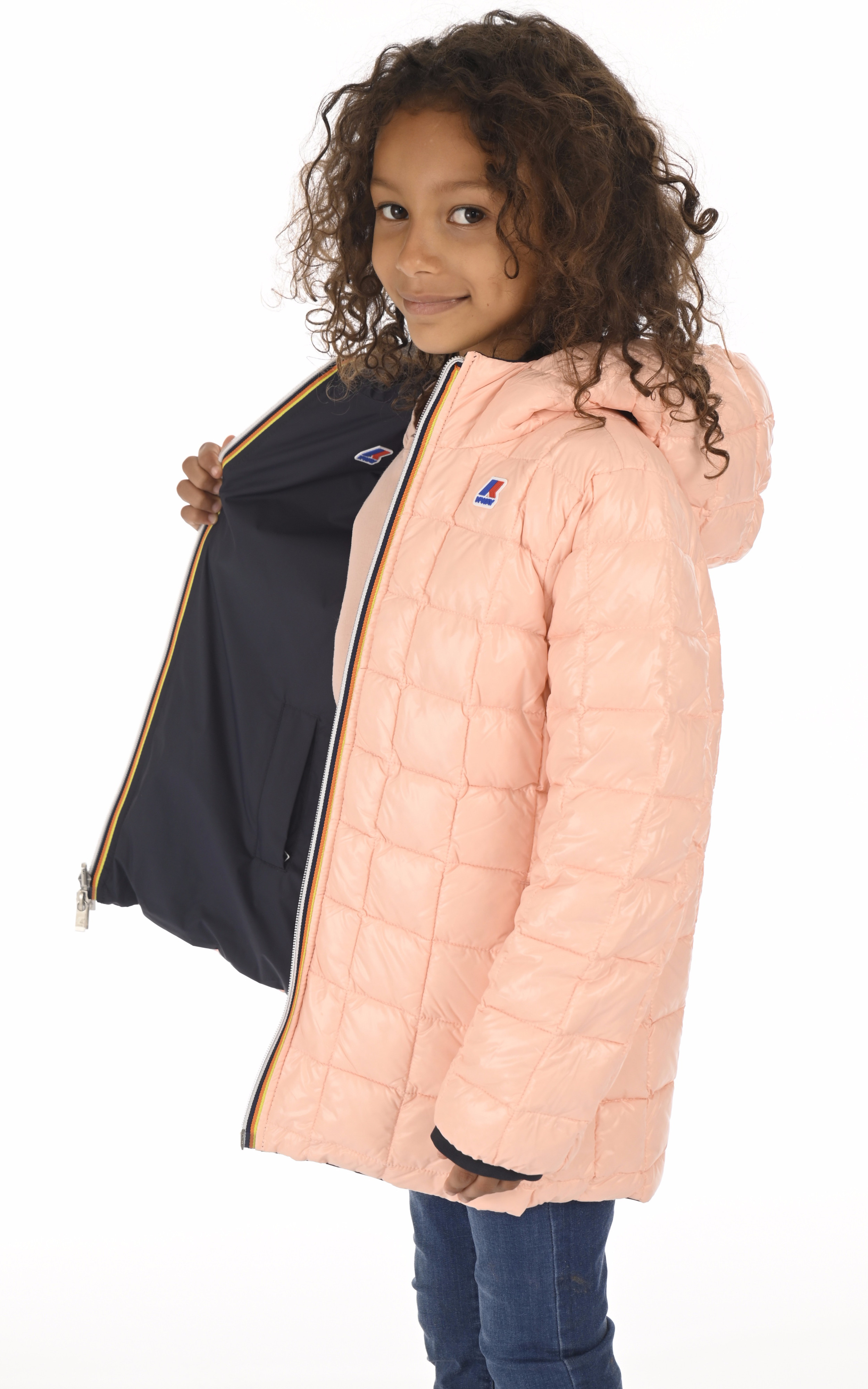 Doudoune Sophie thermo Blue depht / Pink K-Way