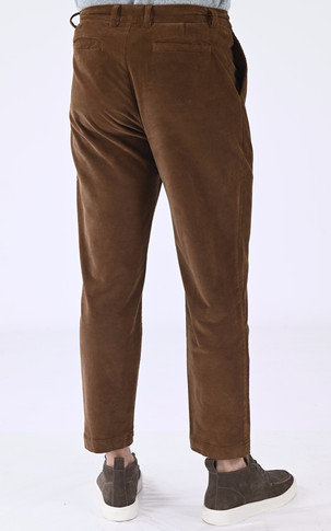 Pantalon loose velours marron