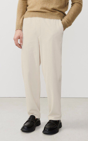 Pantalon velours cotelé beige