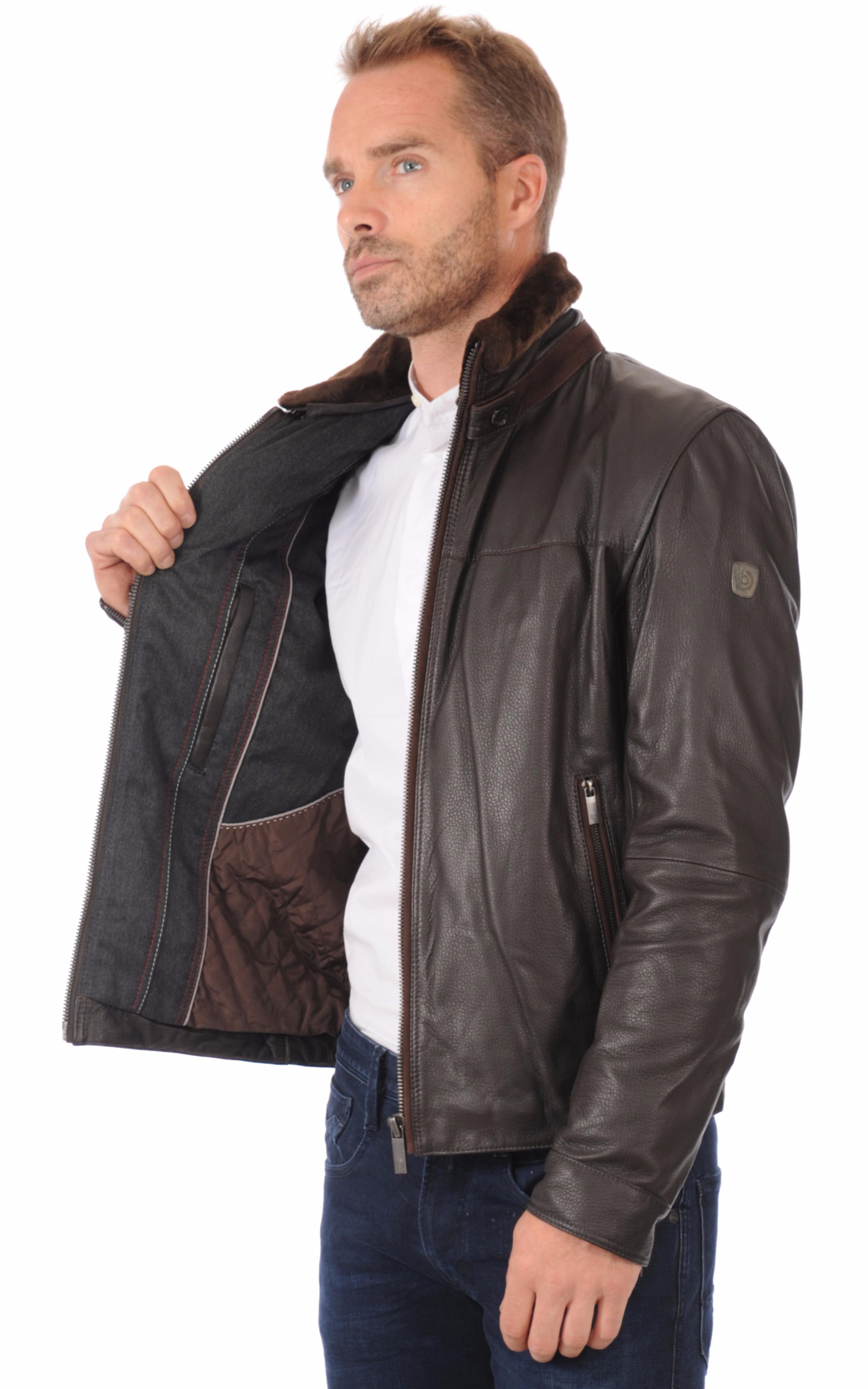 blouson cuir homme bugatti