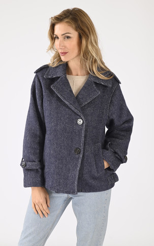 Veste laine Neblina bleu