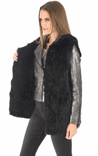 Gilet discount fourrure lapin