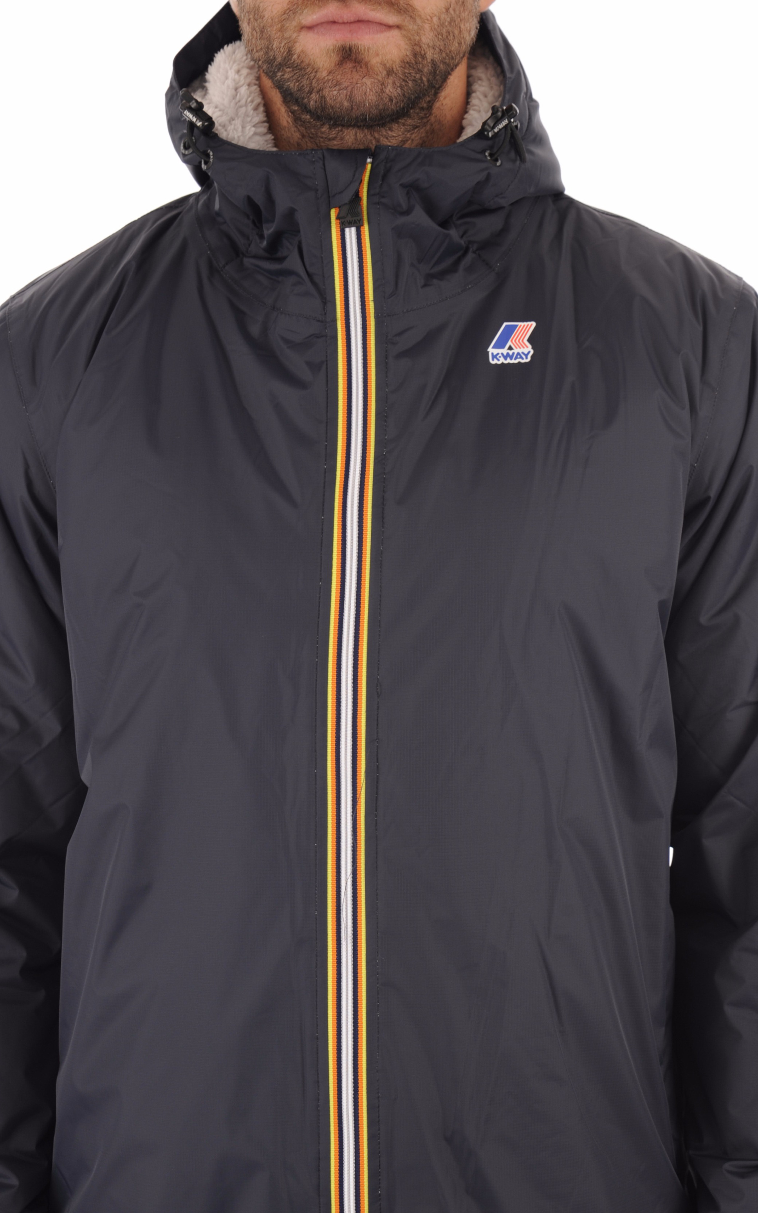Coupevent Orsetto fourré polaire KWay La Canadienne CoupeVent / Imper. Textile Marine