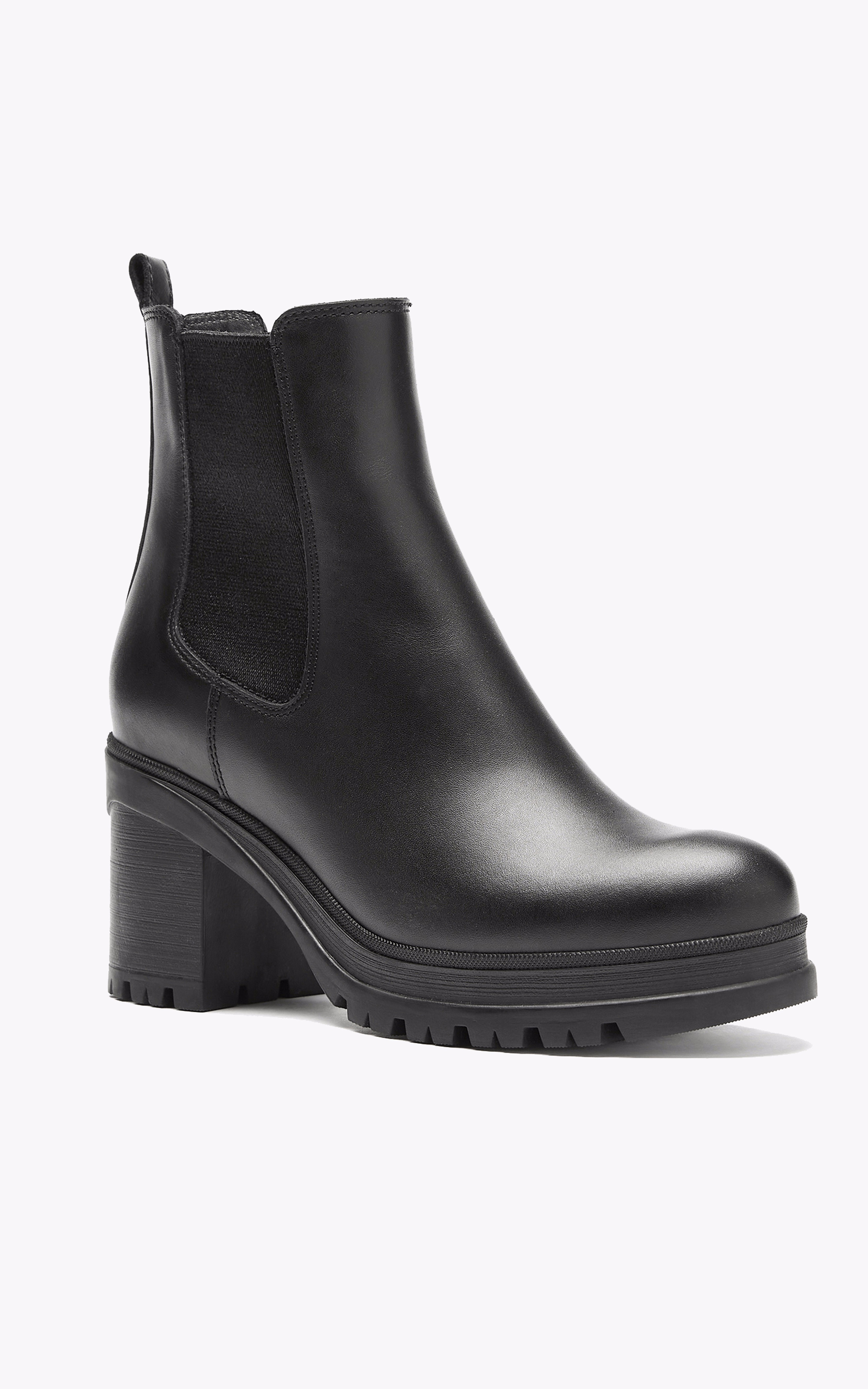 Boots cuir Paxton noir La Canadienne Shoes