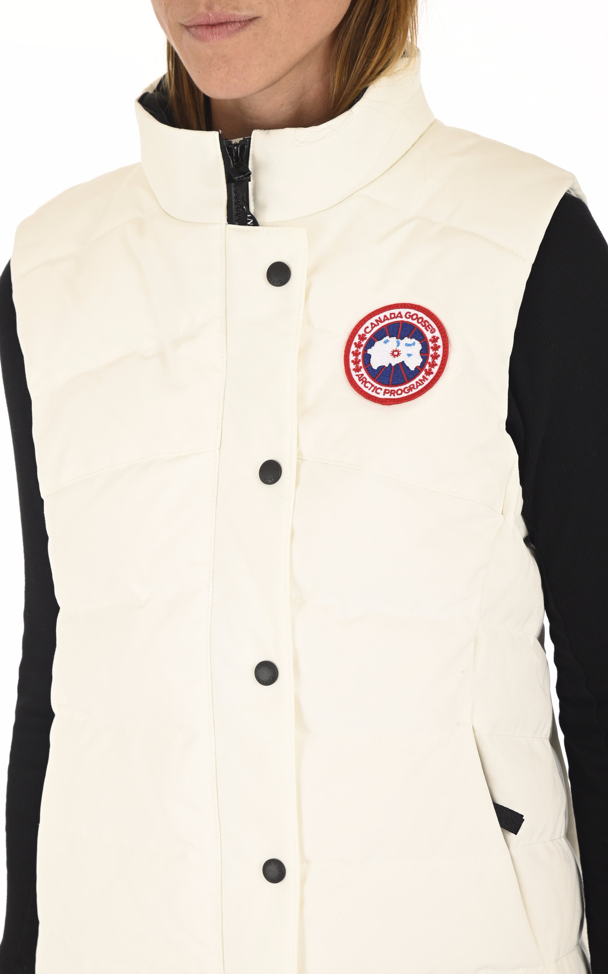 cream canada goose body warmer