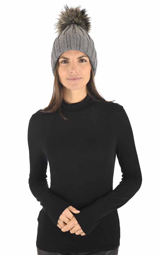 Bonnet en laine gris La Canadienne