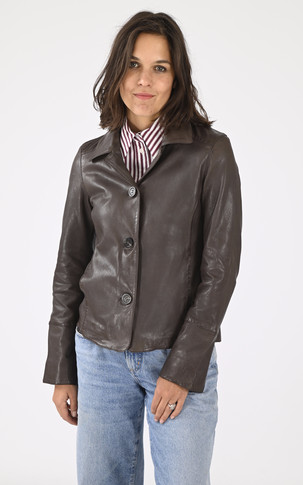 Veste cuir Lexia marron