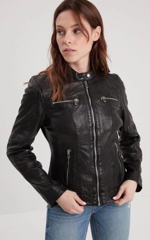 Blouson cuir Jolya Black