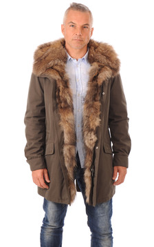 Parka Army Homme Coton et Raccoon Parka Army Homme Coton et Raccoon