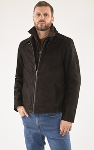 Longue veste best sale en cuir homme