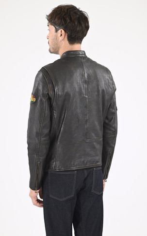 Blouson moto vintage Martinez noir