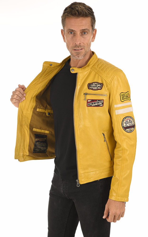 Blouson motard Limerock jaune Daytona 73