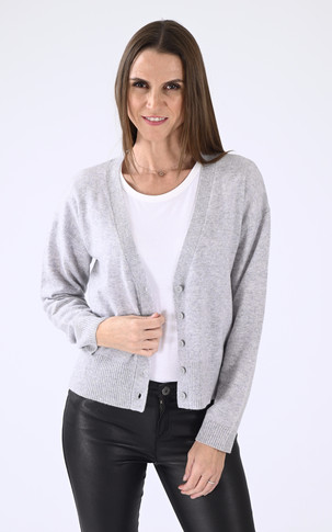 Gilet cachemire gris